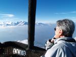 contemplation du Mont-Blanc à bord d'une montgolfière