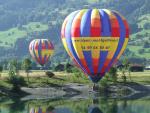 atterissage des montgolfières près du lac de Passy
