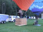 boarding a hot air balloon in Praz sur Arly