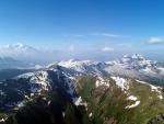 vol en montgolfière en haute savoie, face au Mont-Blanc