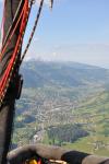hot air balloon flight over Megeve, France