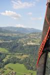 hot air ballooning over French Mountains