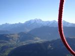 Megève et Mont-Blanc vus de la montgolfière